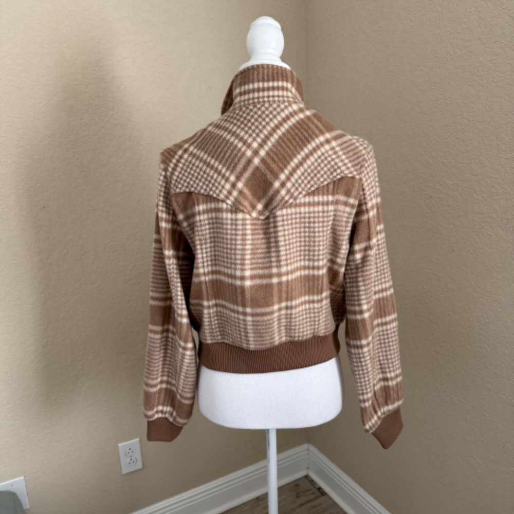 Plaid Patterned Flannel Like Jacket - image 3